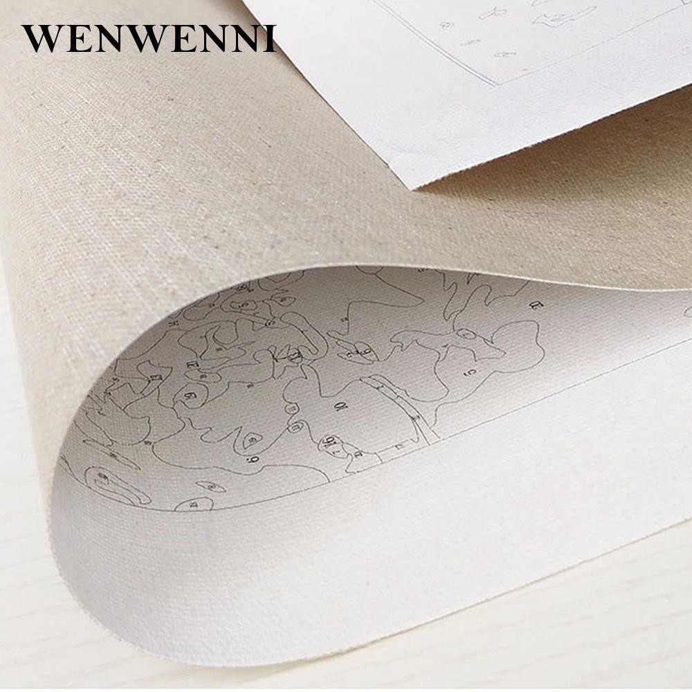 wenwenni Paint by Numbers Kit Charming Flowers For Home Decoration  40 x 50cm DIY DIY Oil Painting High quality