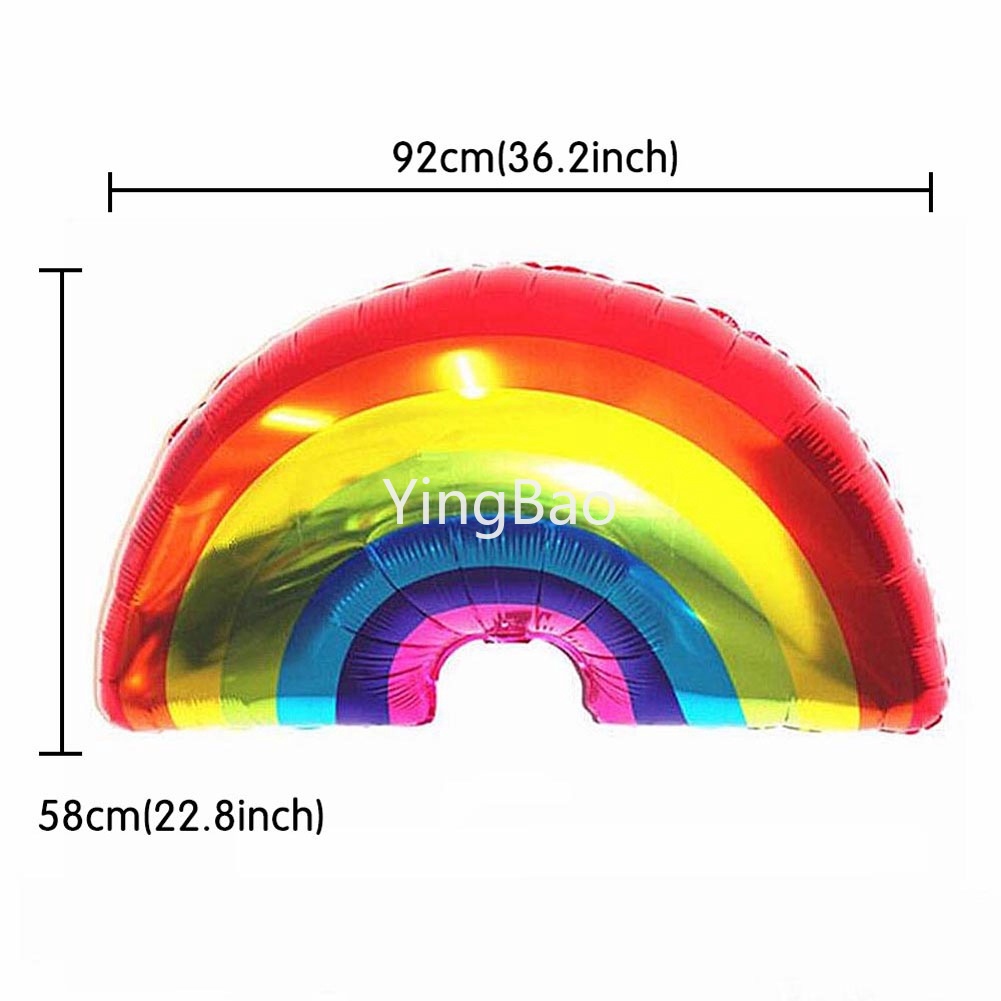 Bong Bóng Màu Cầu Vồng Cỡ Lớn 92cm Dùng Trang Trí Tiệc Sinh Nhật, Tiệc Mừng Em Bé