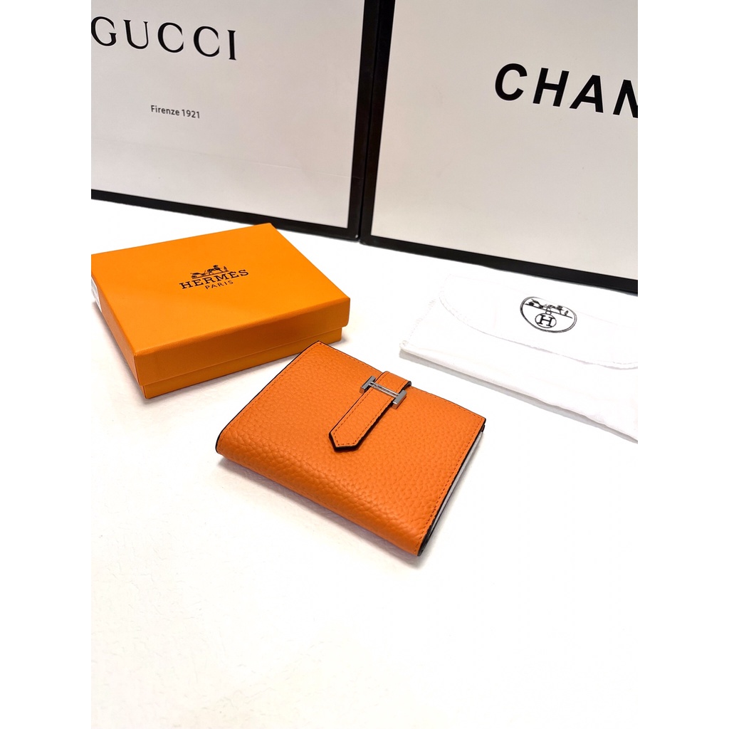 Ví gập nữ da thật thời trang cao cấp Hermes HM phong cách thời thượng