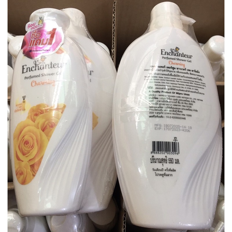 Sữa tắm nước hoa (1 tặng 1) 550ml+250ml Enchanteur Thái Lan