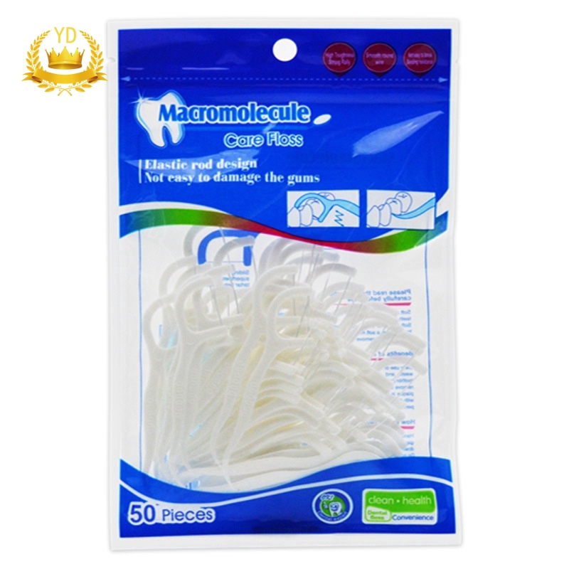 [Hàng mới về] Set 50 tăm chỉ nha khoa loại bỏ mảng bám răng hiệu quả