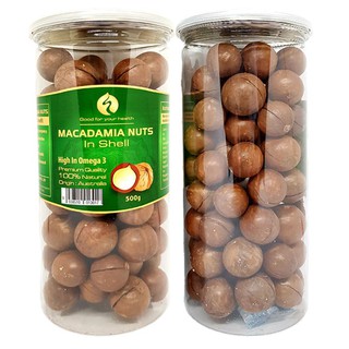 Hạt Macca Úc Nứt Vỏ Hộp 500gr (Tăng Kèm Đồ Tách Vỏ)