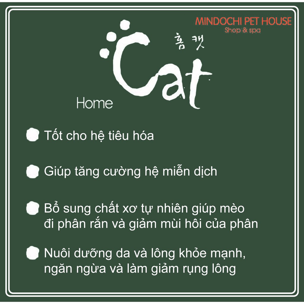 Thức Ăn Hạt Khô Hàn Quốc Home Cat Cho Mèo Túi Zip 1kg Giá Rẻ