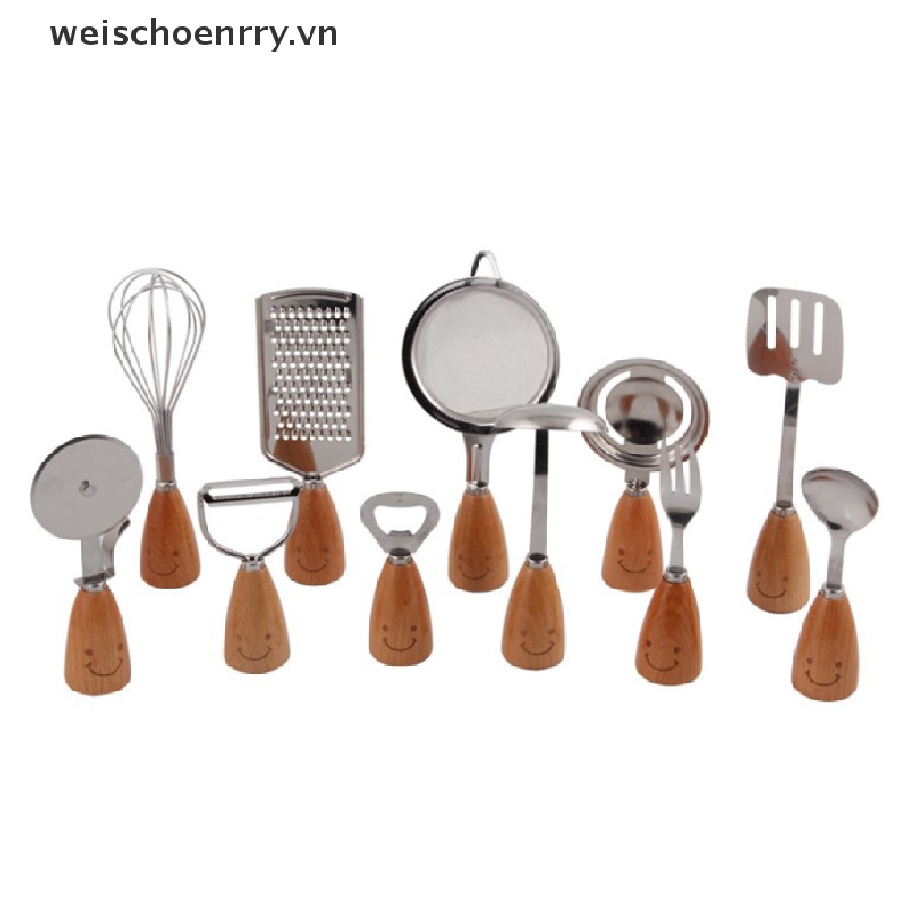 1 Nĩa Ăn Trái Cây Hình Mặt Cười Dễ Thương Bằng Gỗ Bền Bỉ