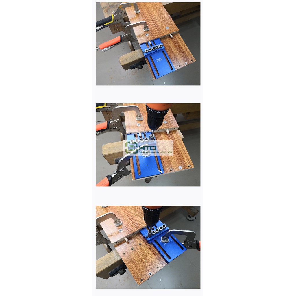Bộ cữ định vị khoan lỗ chốt trên gỗ - dụng cụ làm mộc