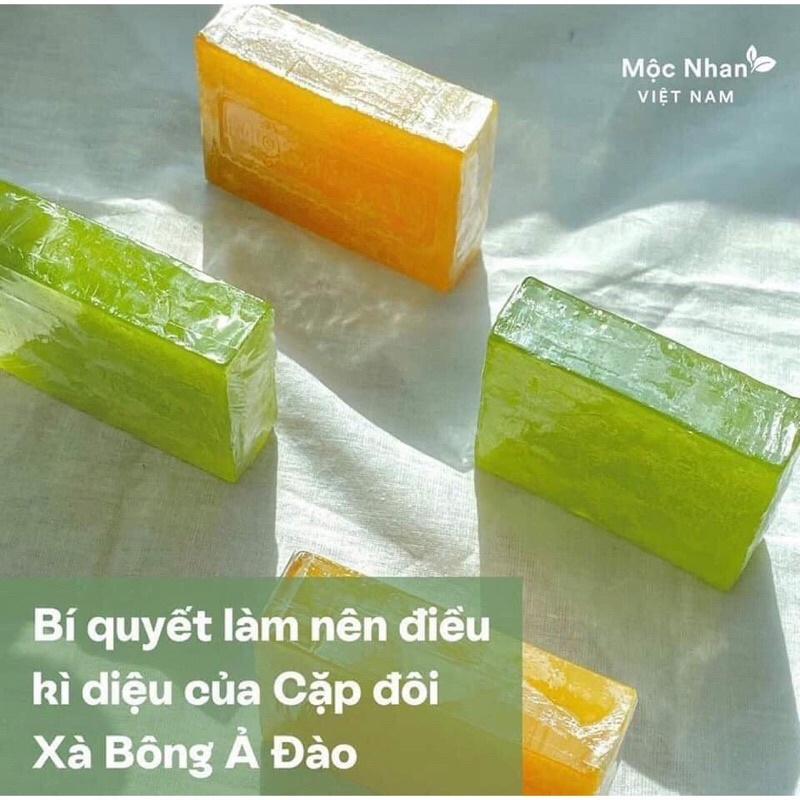 Xà bông Nghệ Soap ả đào Nghệ mật ong Mộc Nhan - Xà bông nghệ Soap ả đào Mướp đắng