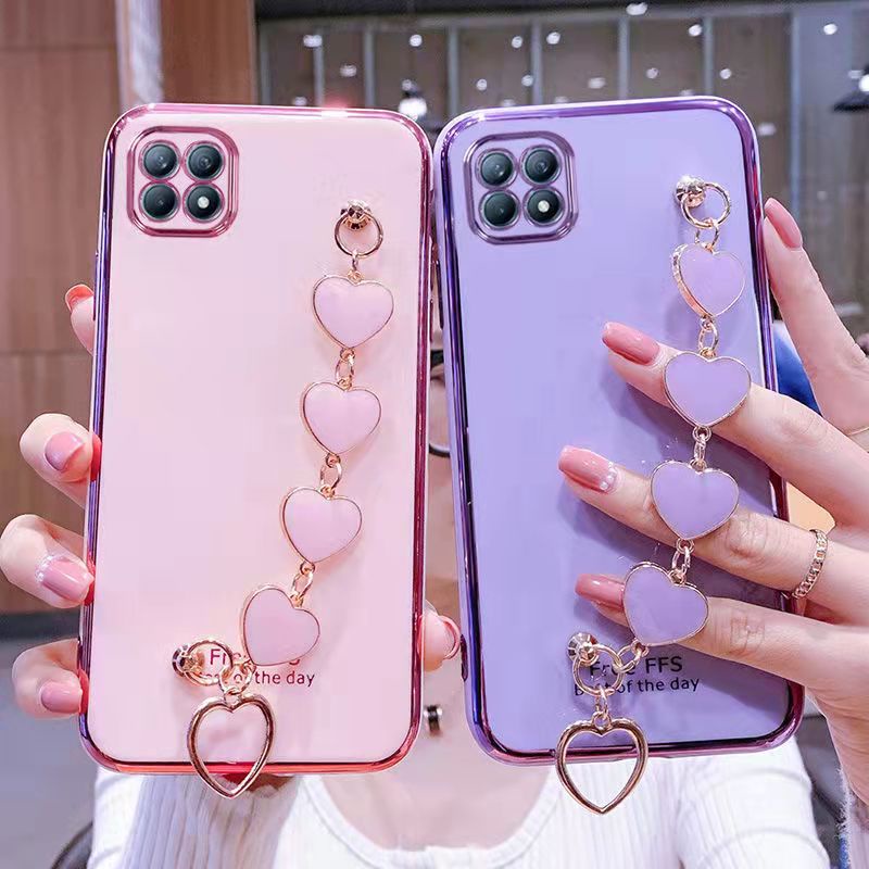 Ốp điện thoại màu kẹo có dây cho Huawei Nova 8 7 SE 7i 5T 4 4E 3 3I 3E 2 Lite Y7P Y9S Y9 Prime Y7 Pro Y6 Pro 2019 2020