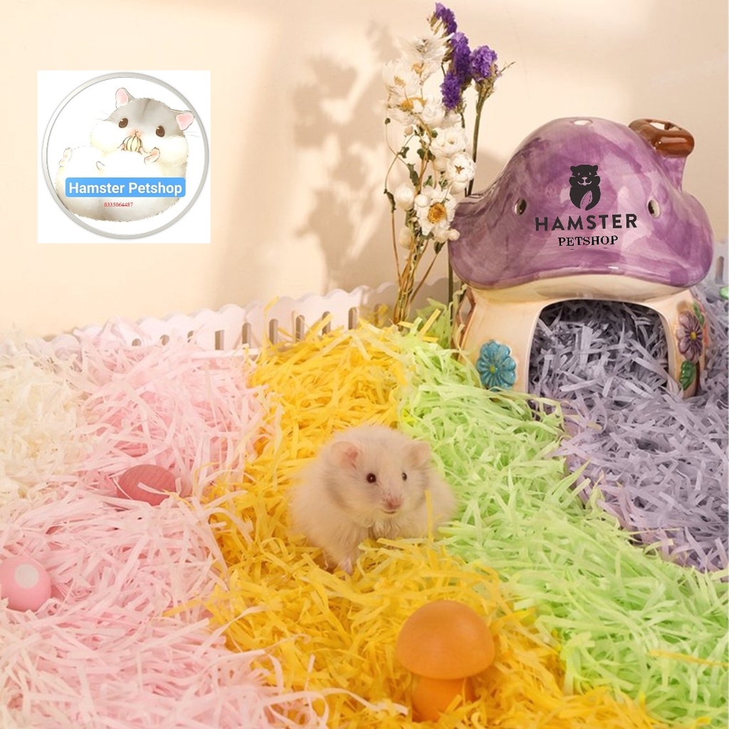 Giấy sợi làm ổ giữ ấm cho sóc , hamster