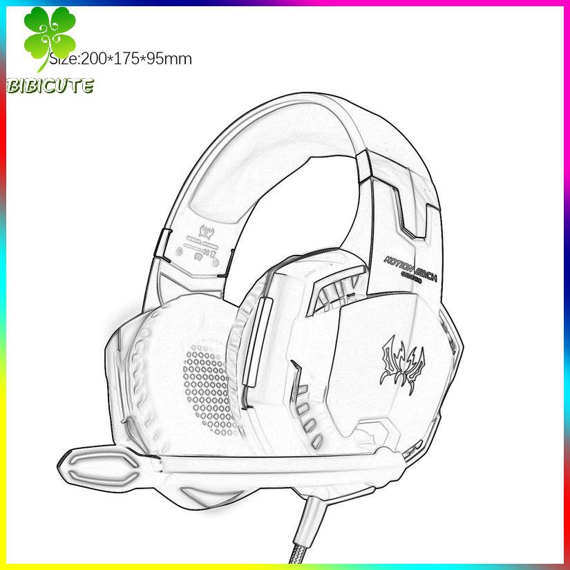 [Fast delivery]KOTION EACH Stereo Gaming Headse Surround Sound Over-Ear Headphones LED Lights