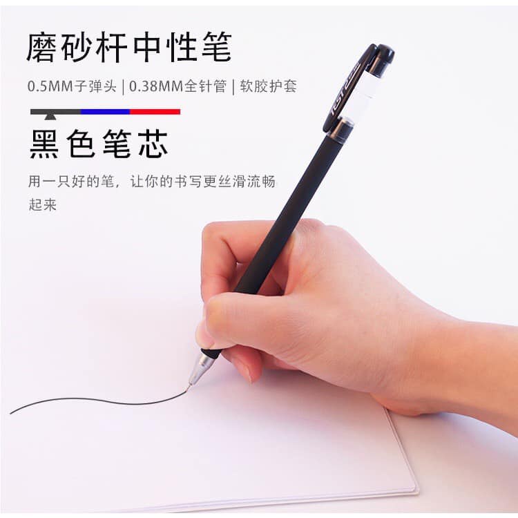 TÚI 100 CHIẾC BÚT BI NƯỚC, BÚT GEL VĂN PHÒNG NGÒI NHỎ 0.5MM RABI NÉT MỰC SIÊU ĐẸP