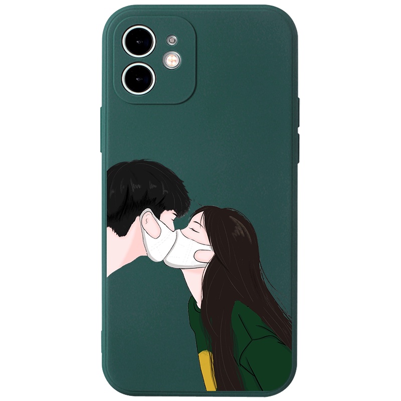 Ốp lưng GUMAN mềm nam nữ cặp đôi dễ thương đẹp cho iPhone 14 13 12 11 Pro Max SE 2020 X XR XS 8 7 ip 6S 6 Plus kute XYB438