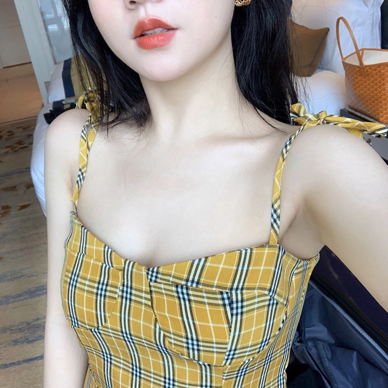 Women's Fashion Summer  Plaid dress with suspenders | BigBuy360 - bigbuy360.vn