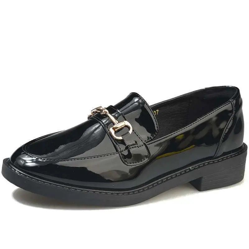 Giày Lười Chất Liệu Da Phong Cách Anh Quốc Size Lớn 41-44 Cho Nữ