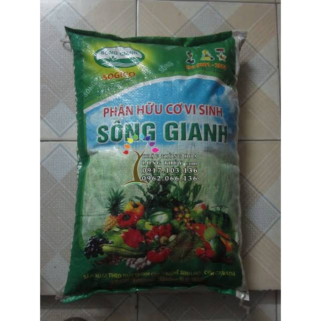 Phân bón hữu cơ Vi Sinh Sông Gianh bao 10kg