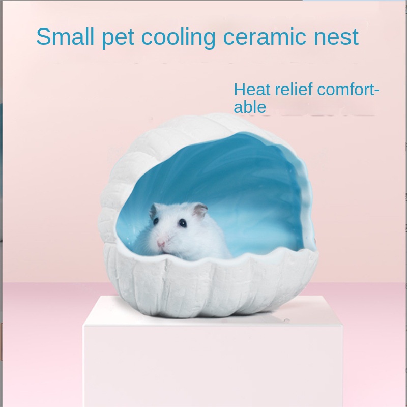 Vỏ Sò Ẩn Trang Trí Bể Cá Bằng Gốm Sứ Có Lỗ Bơm Tôm