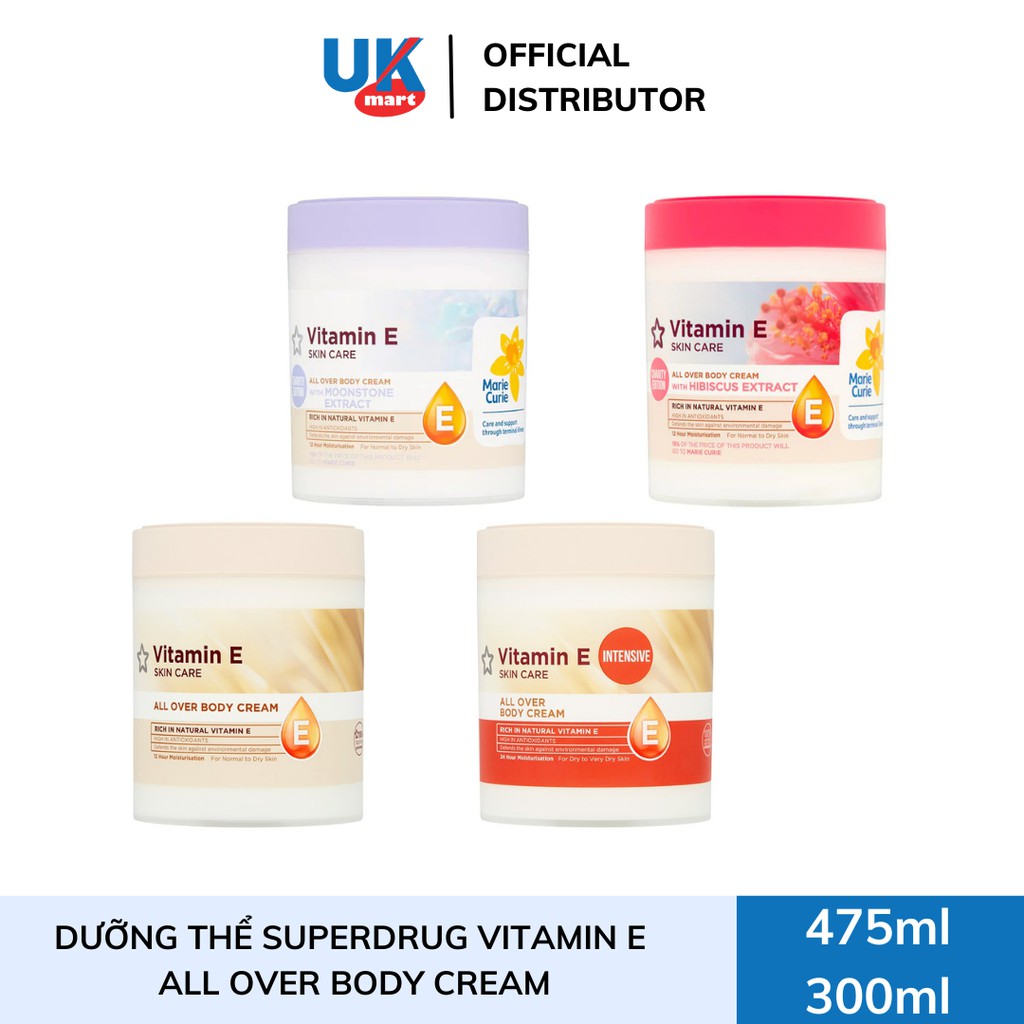 Dưỡng Thể Superdrug Vitamin E All Over Body Cream