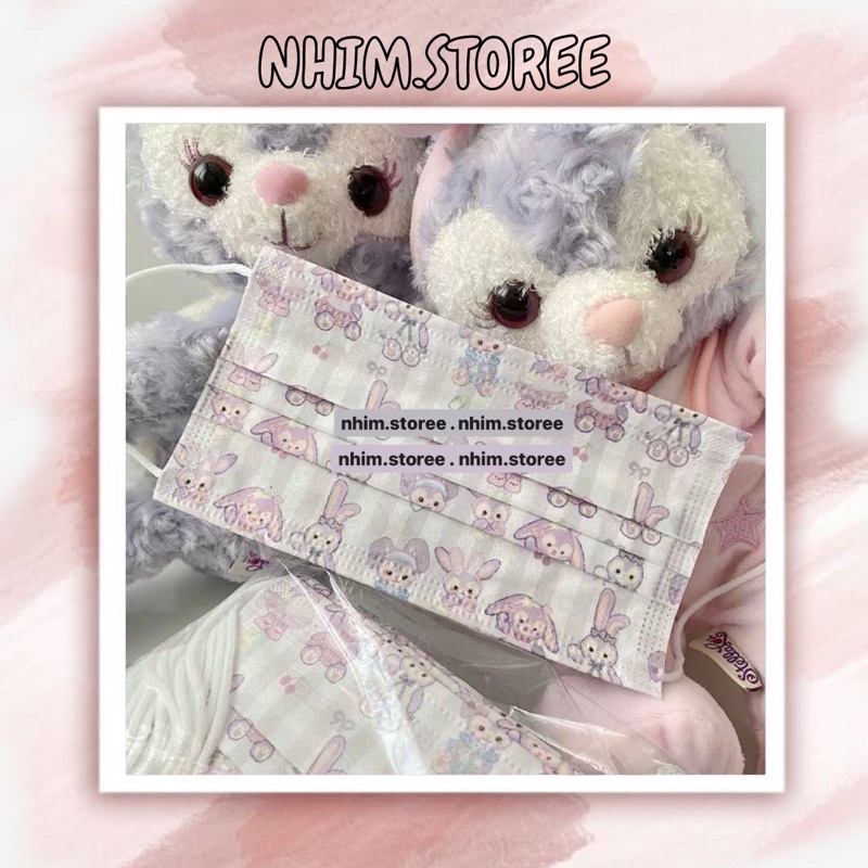 Khẩu Trang In Hình Thỏ Disney Stella Lou ( size người lớn )
