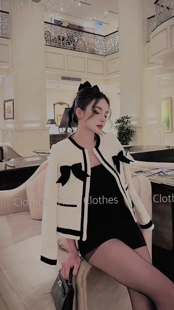 Áo Dạ Nơ 2 Lớp Dày Dặn Tiểu Thư | BigBuy360 - bigbuy360.vn