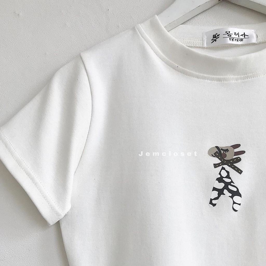 [Mã WASKT304 giảm 15% tối đa 30K đơn 99K] Áo croptop nữ cổ tròn DEER- 1986 ( Jem Closet ) | BigBuy360 - bigbuy360.vn