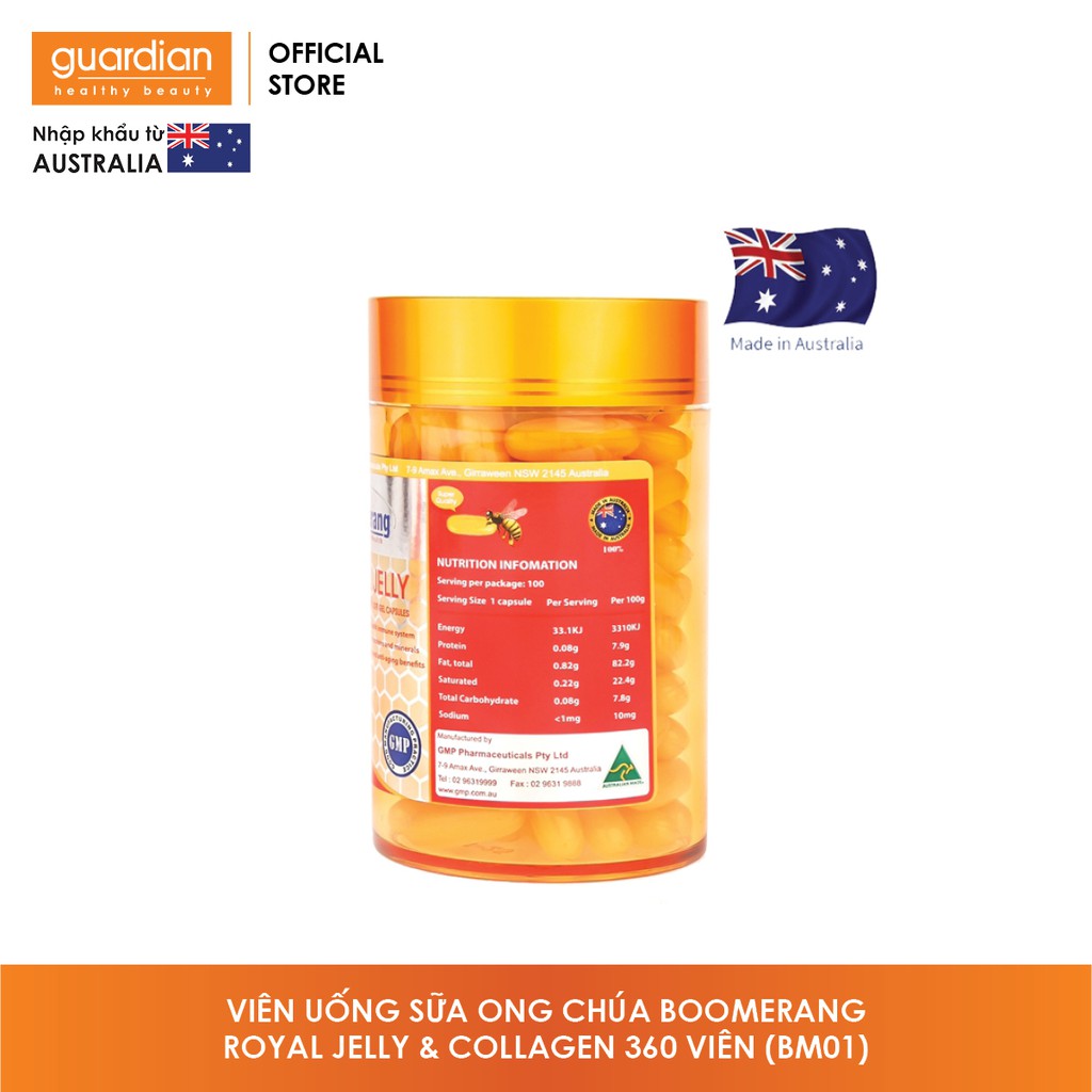 Viên uống sữa ong chúa Royal Collagen Boomerang 360 viên BM01 | Thế Giới Skin Care
