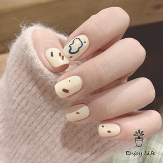 Set 24 Móng Tay Giả Họa Tiết Graffiti Dễ Thương Dùng Trang Trí Móng Nghệ Thuật