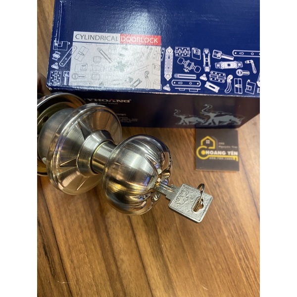 Khóa tay nắm tròn, khóa đấm tròn Huy Hoàng con voi EX02 - cam kết chính hãng