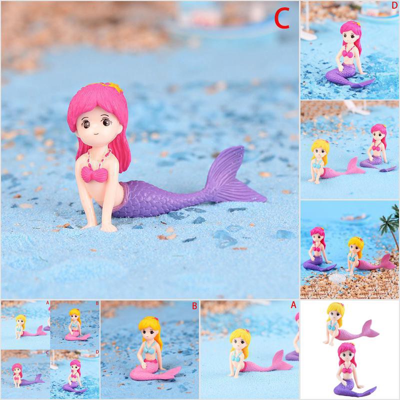 [HoMSI] Mermaid DIY Mini Miniature Figurine Garden Dollhouse Decor Micro Landscape SUU