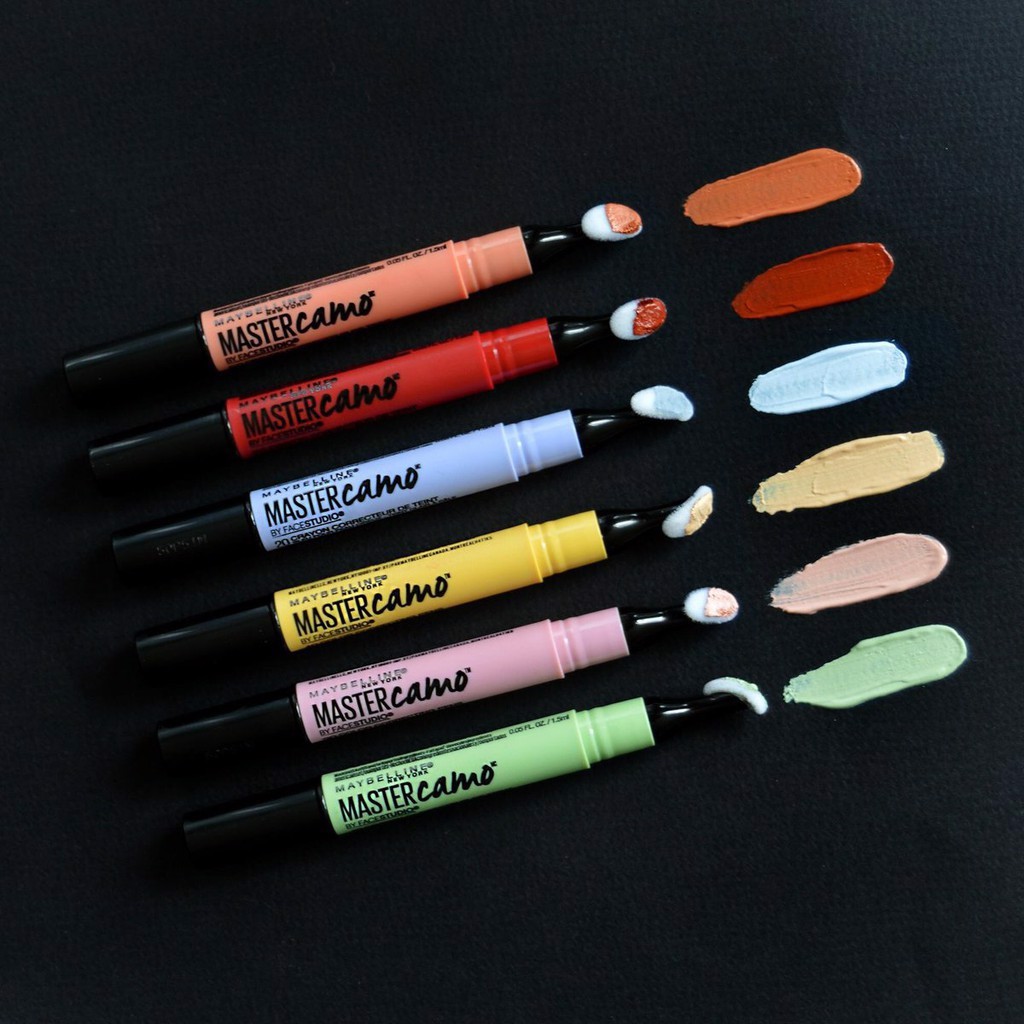 Bút Che Khuyết Điểm Maybelline Master Camo Color Correcting Pen 40 Yellow Vàng 10 Green Xanh Lá 50 Apricot Mơ 20 Blue