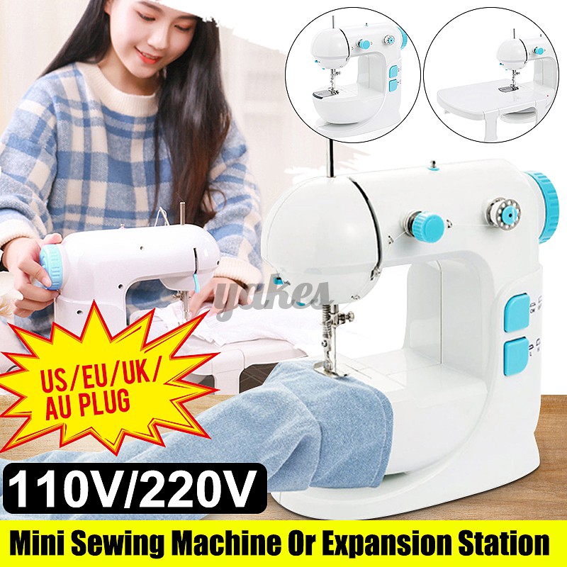 2 Speed Desktop Electric Mini Automatic Thread Sewing Machine Household Tailor YAKES