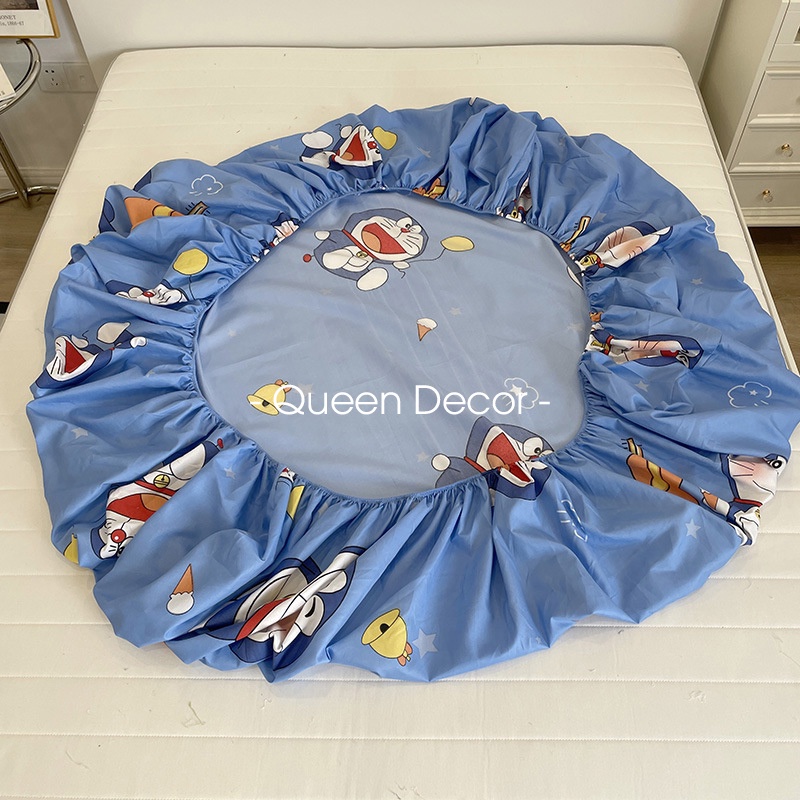 Ga Giường Cotton Poly Bo Chun M2 M4 M6 M8 2M2, Ga Trải Nệm Drap Giường Đủ Họa Tiết (Được Chọn Mẫu) - Queen Decor | BigBuy360 - bigbuy360.vn