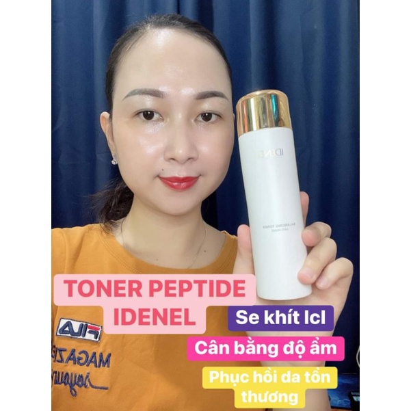 Nước hoa hồng IDENEL Peptide BALANCING TONER 130ml chống lão hóa - Dành cho da nhạy cảm - da sau vi kim - laser - peel