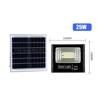 Đèn led pha năng lượng mặt trời 25w  [Den Nang Luong Mat Troi] Jen.S