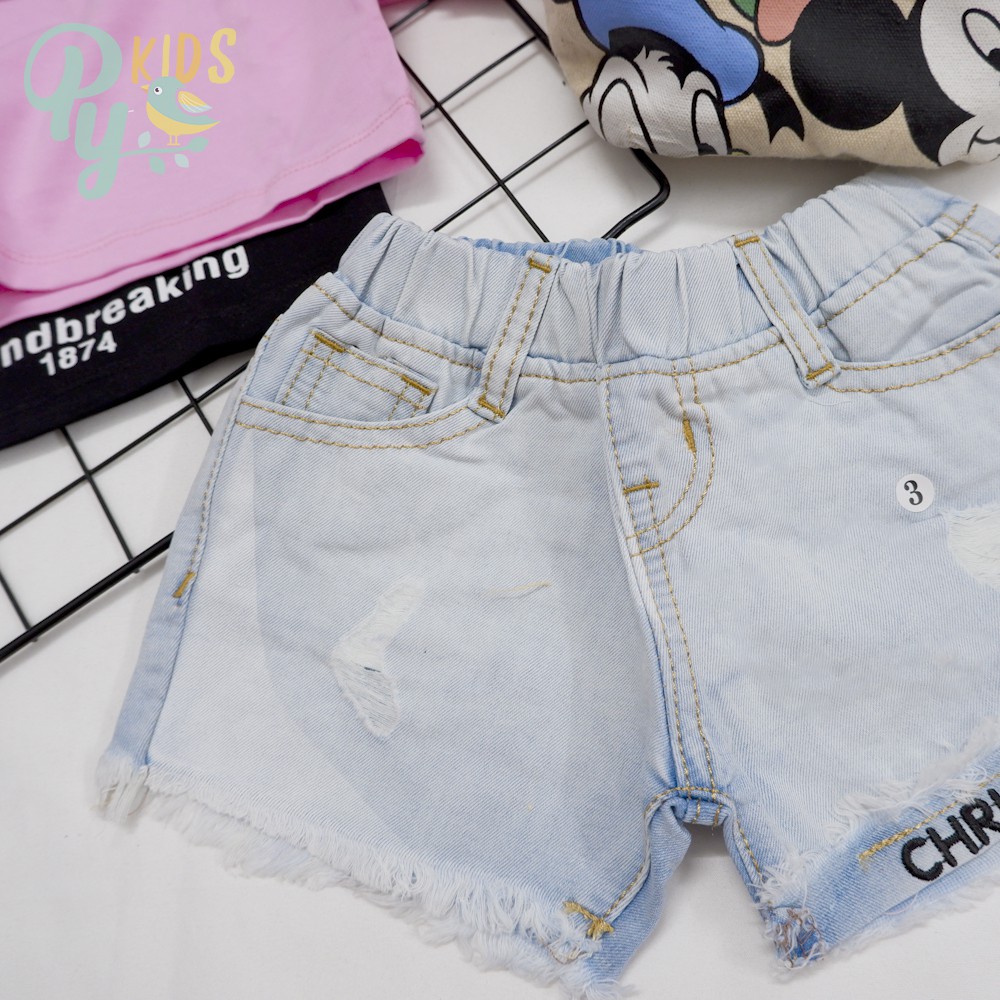 Set jean croptop 3 món năng động cá tính cho bé gái từ 12-23 kg