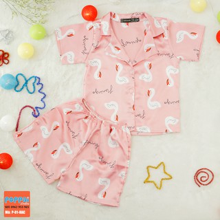 Pijama lụa siêu yêu cho bé gái từ 7-22kg