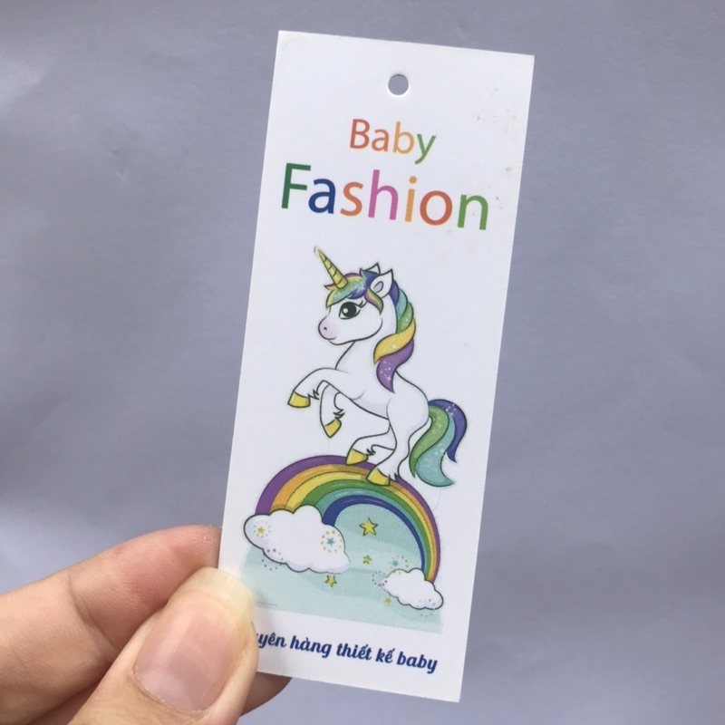 Mác quần áo, Tag Nhãn quần áo, THIẾT KẾ IN ẤN cho shop quần áo, bìa cứng, cán màng k thấm nước 100 mác - size 9x3.6cm