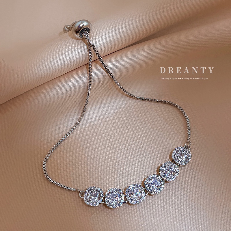 Vòng Tay Mạ Vàng Đính Đá Pha Lê Phong Cách Hàn Quốc Đơn Giản Cho Nữ