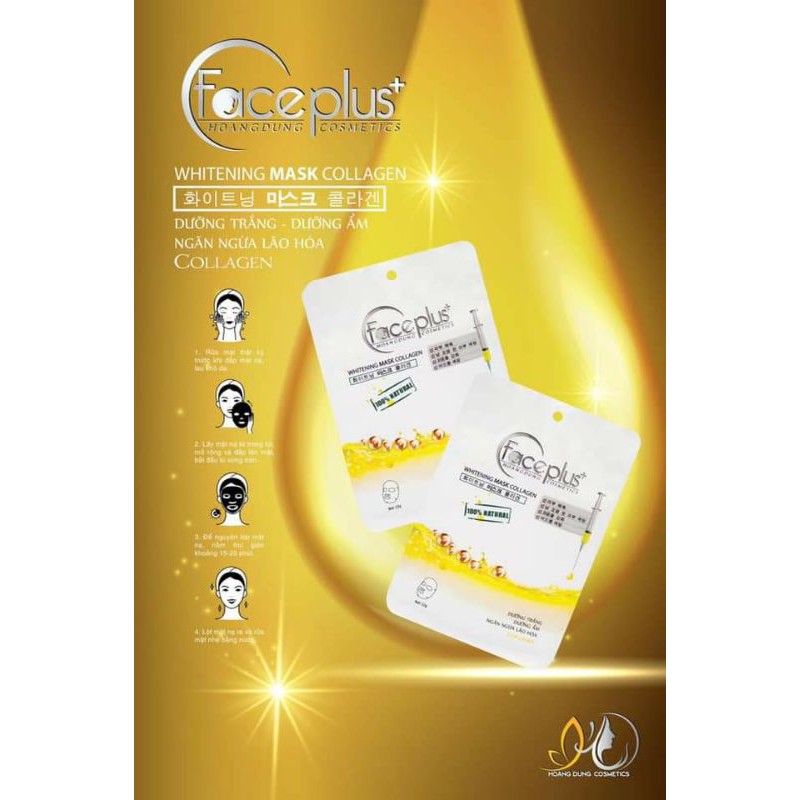 [Hàng Chuẩn] Mặt Nạ Faceplus Dưỡng Trắng Da Collagen 32G