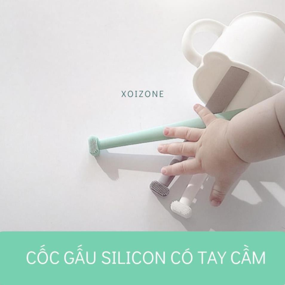 [hanhtommiu] Cốc gấu silicon Hàn Quốc có tay cầm _hanhtommiu