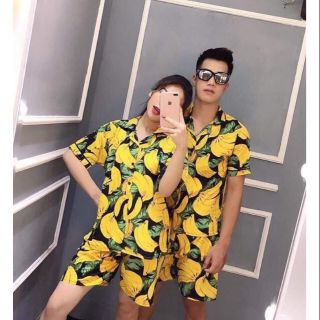 Đồ bộ trái cây chuối vàng có đủ size cho cả nhà