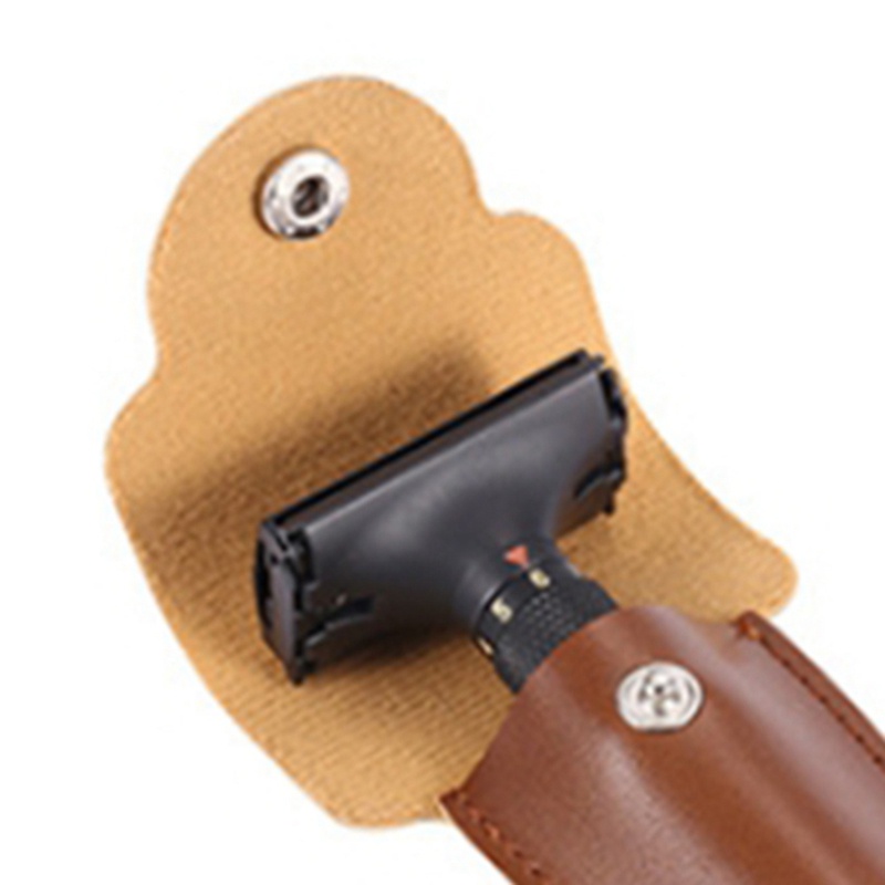 Túi Da PU Đựng Dao Cạo Râu Hai Viền An Toàn Khi Đi Du Lịch