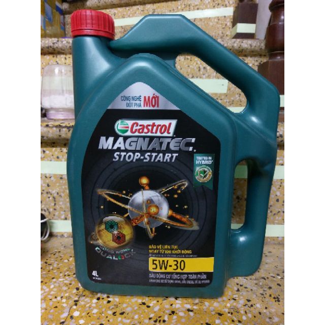 Dầu ô tô tổng hợp 100% Castrol 5W30 Magnatec STOP START 5W30 SN/CF (nhớt công nghệ cho oto xe hơi to