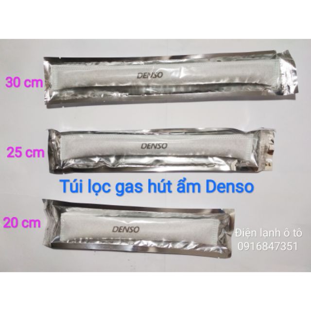 Túi lọc gas hút ẩm ô tô Denso 20-25-30 cm phin lọc gas oto