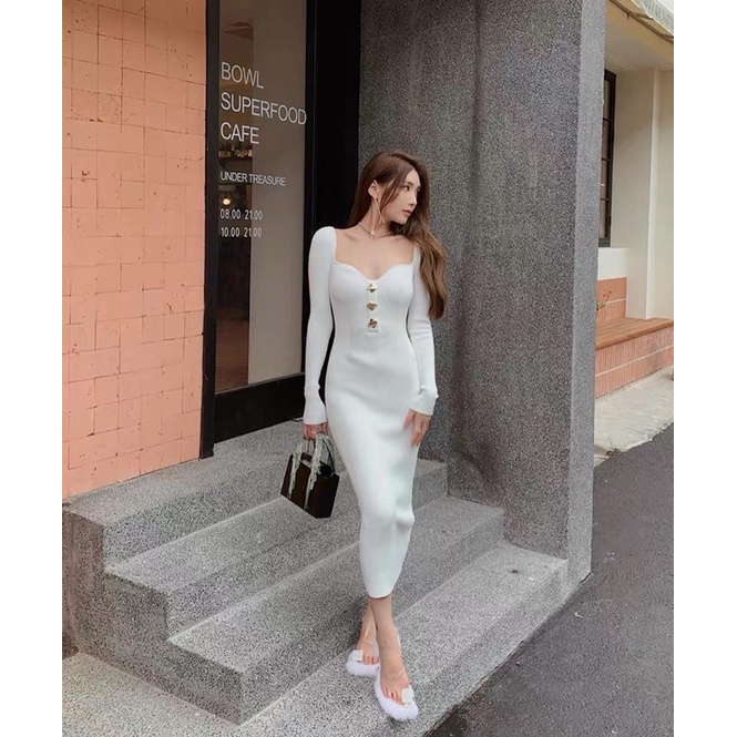 Đầm len tay dài #360