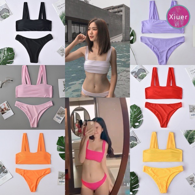 Korean style swimwear, sexy high-waist bikini, high-quality fabrics, with sponge pads, beachwear#Y06 | BigBuy360 - bigbuy360.vn