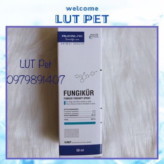 XỊT TRỊ NẤM ALKIN FUNGIKUR 50ML - LỌ TRỊ NẤM VIÊM DA CHÓ MÈO