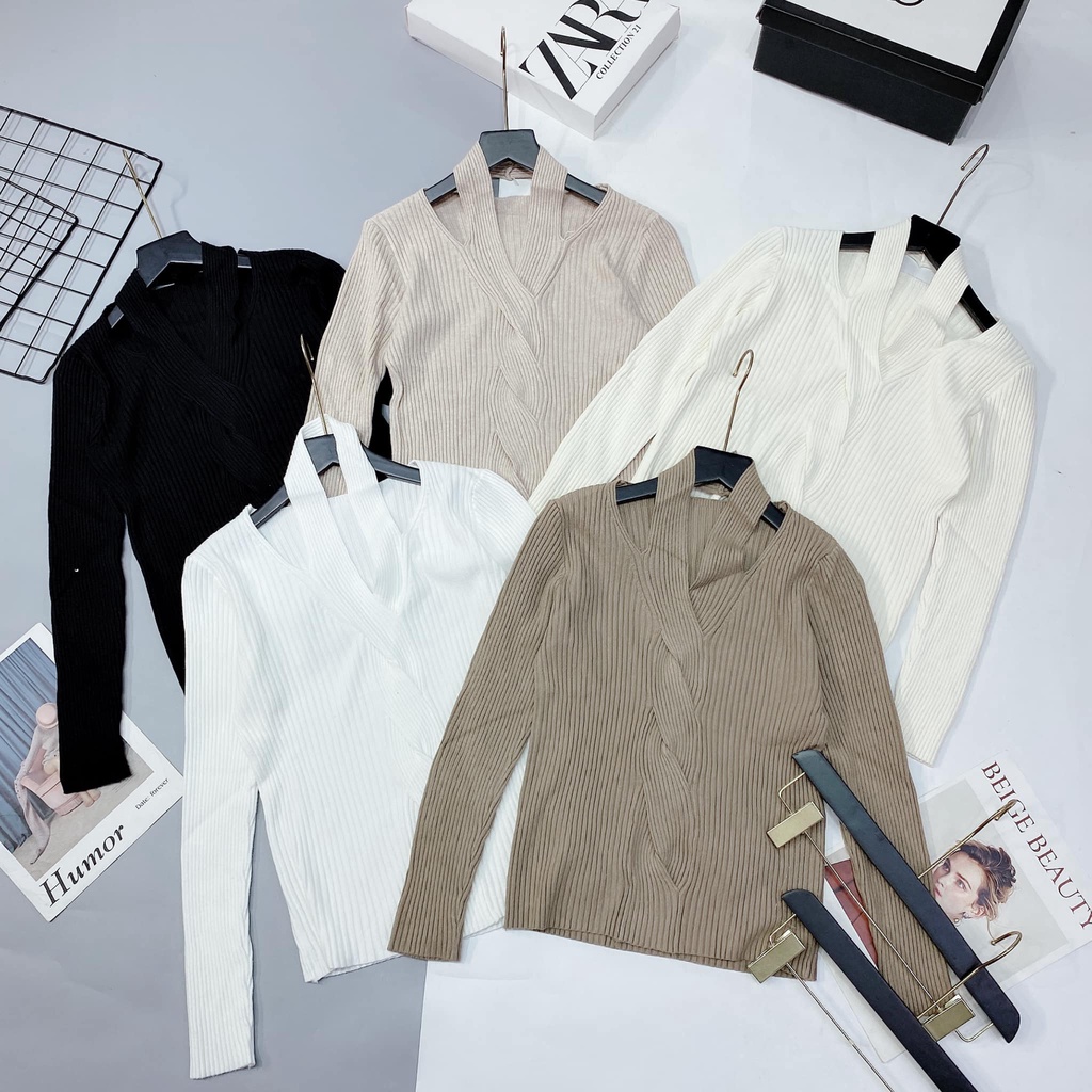 Áo len xoắn dọc xinh xắn 6109(kèm ảnh thật,video) | BigBuy360 - bigbuy360.vn