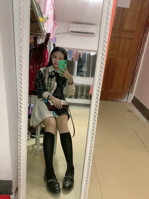 ORDER - ĐẦM SƠ MI MIX CARO ULZZANG BIGSIZE 3XL ( Có ảnh thật ) | BigBuy360 - bigbuy360.vn