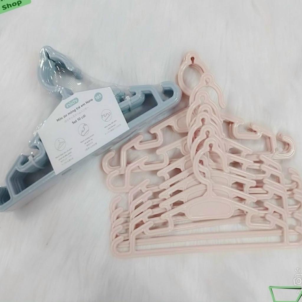 Móc quần áo trẻ em Inochi Set 10 mắc treo quần áo trẻ em sơ sinh