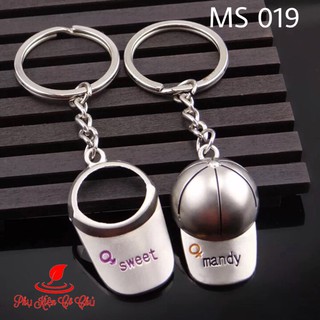 Móc Khóa Cặp Dễ Thương Đôi Nón- MS019
