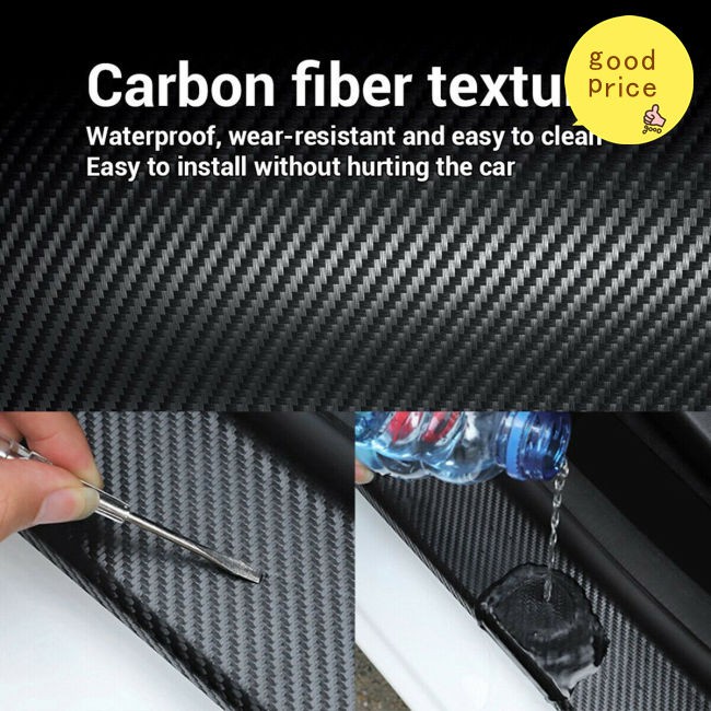 Cuộn màng dán xe hơi sợi carbon 5D chống trầy xước kích thước 7cm x 3m tiện lợi